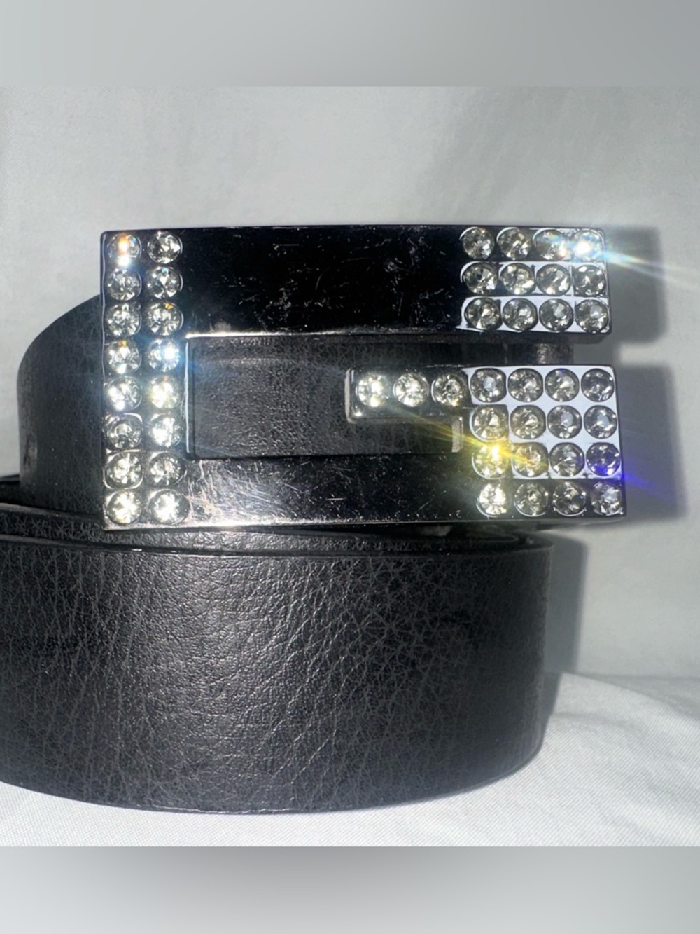 Vintage 2000’s Guess Leather Belt Black Size Medium - Picture 2 of 6